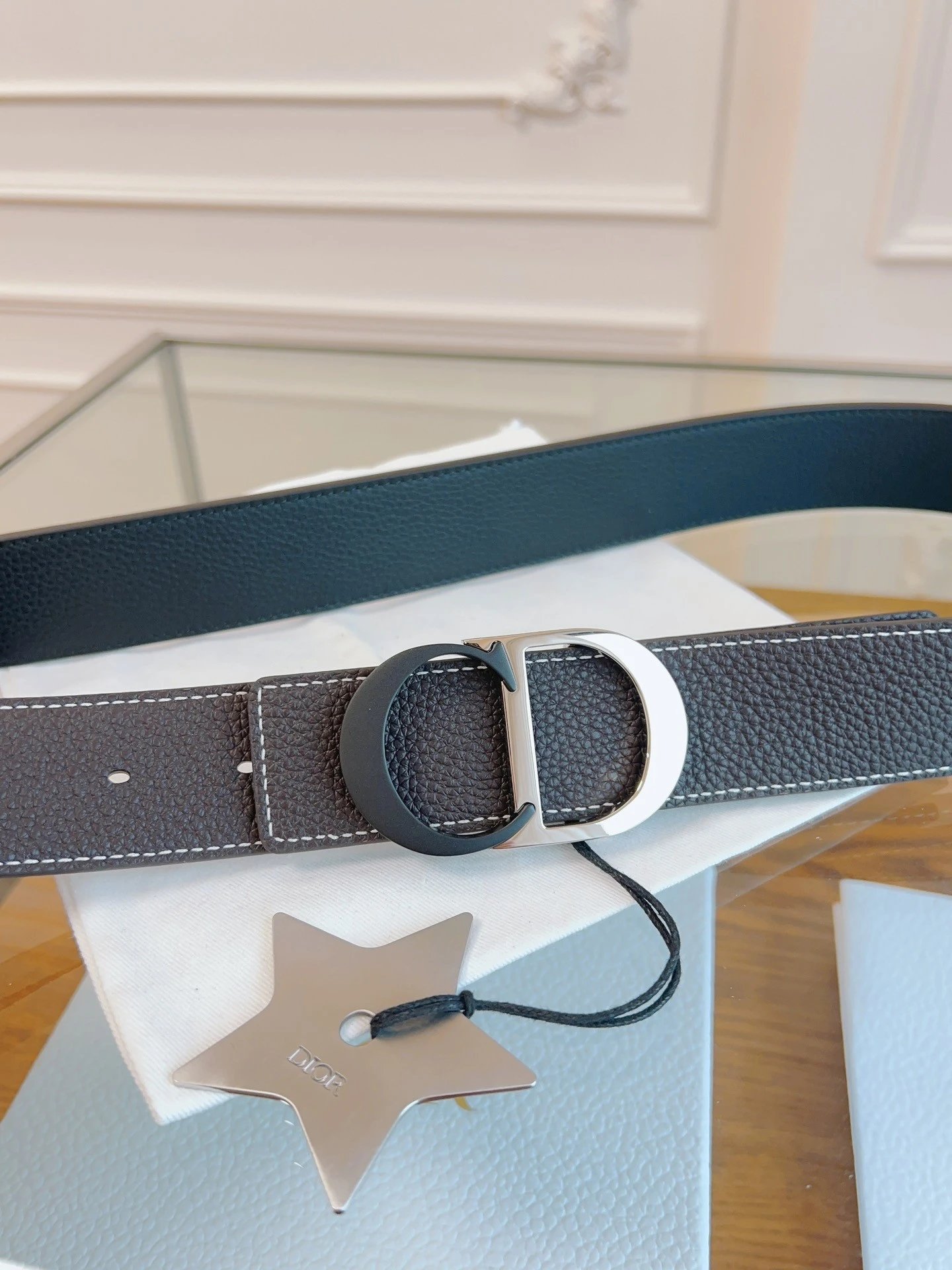 No. 23 - Brown with Black Leather / Black Silver Buckle 2