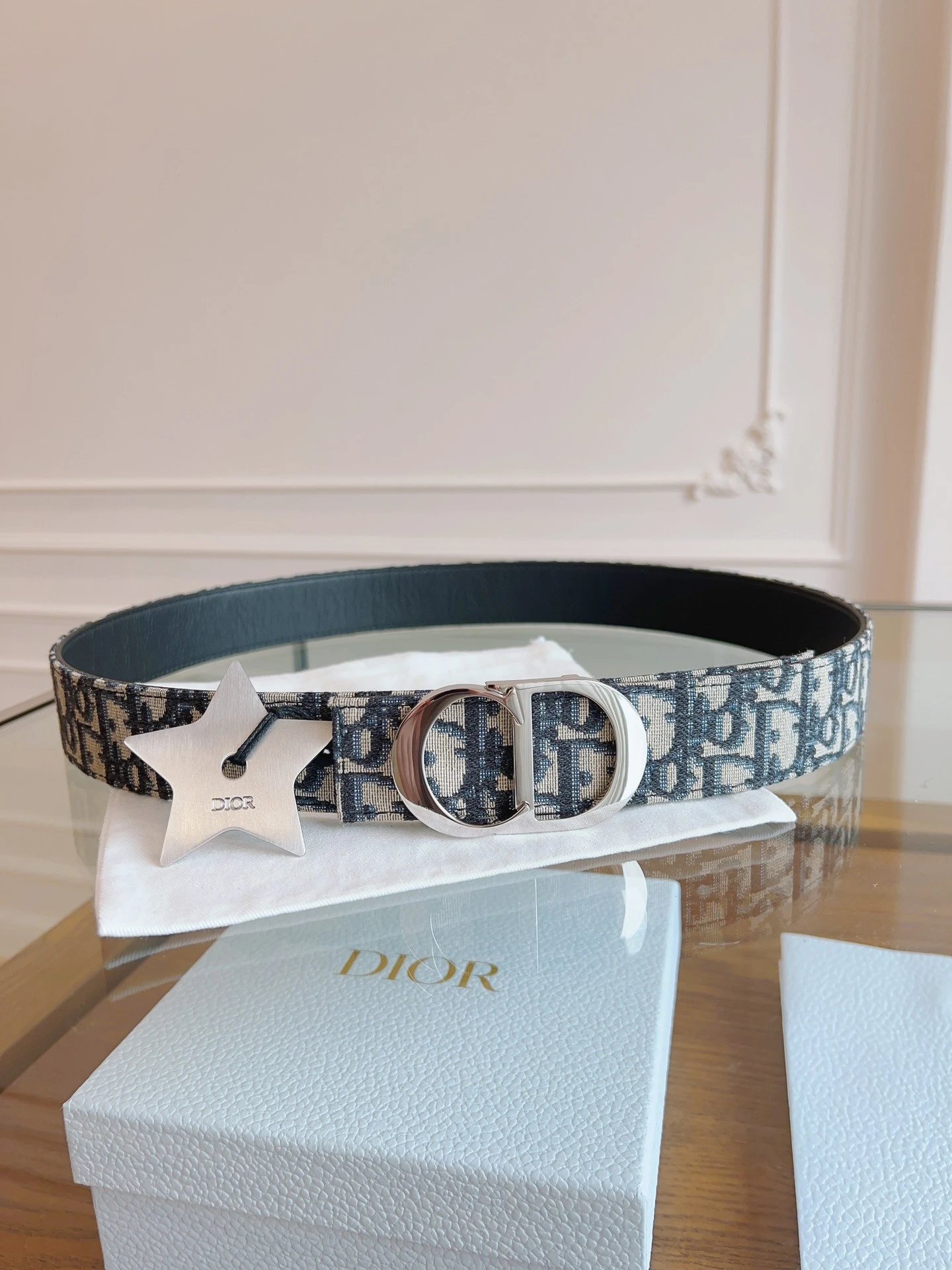 No. 4 - Blue Fabric / Bright Silver Buckle 2