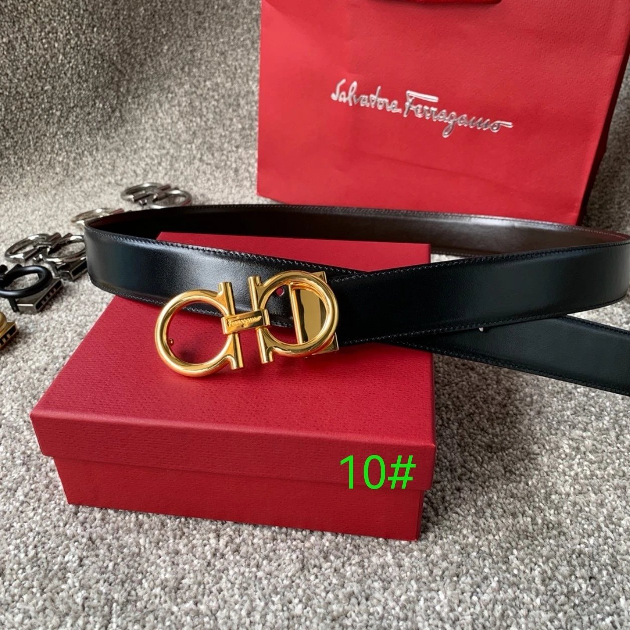10 # shiny gold buckle (fine black coffee)