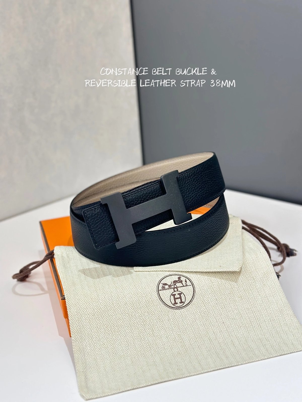Hermès Constance H Buckle Belt Gray and Black Leather Belt product detail 97 in Litbuy spreadsheet finds