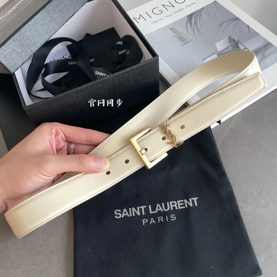 3.0cm off white antique gold buckle