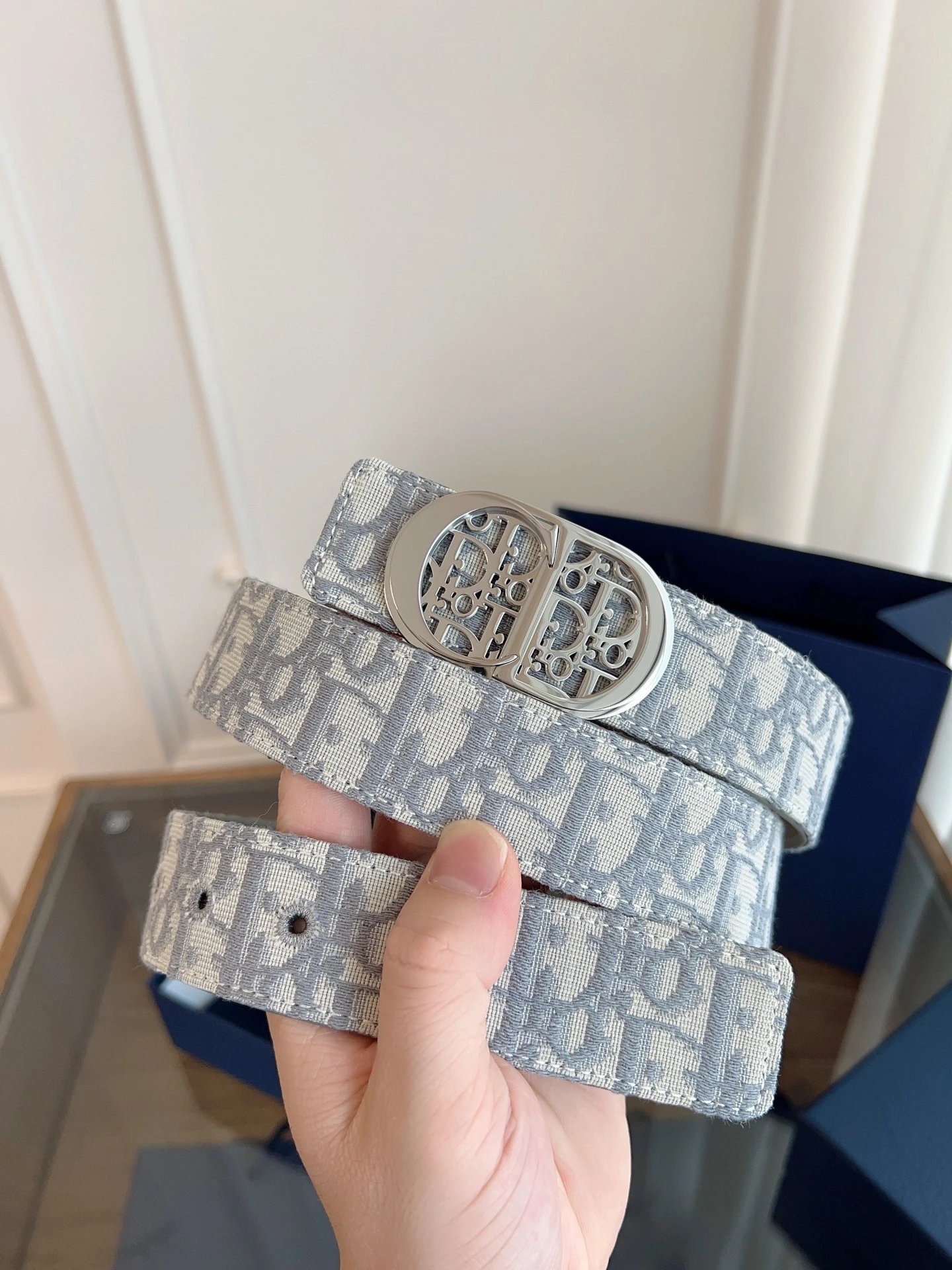 No. 25 - Gray Fabric / New Style Silver Buckle