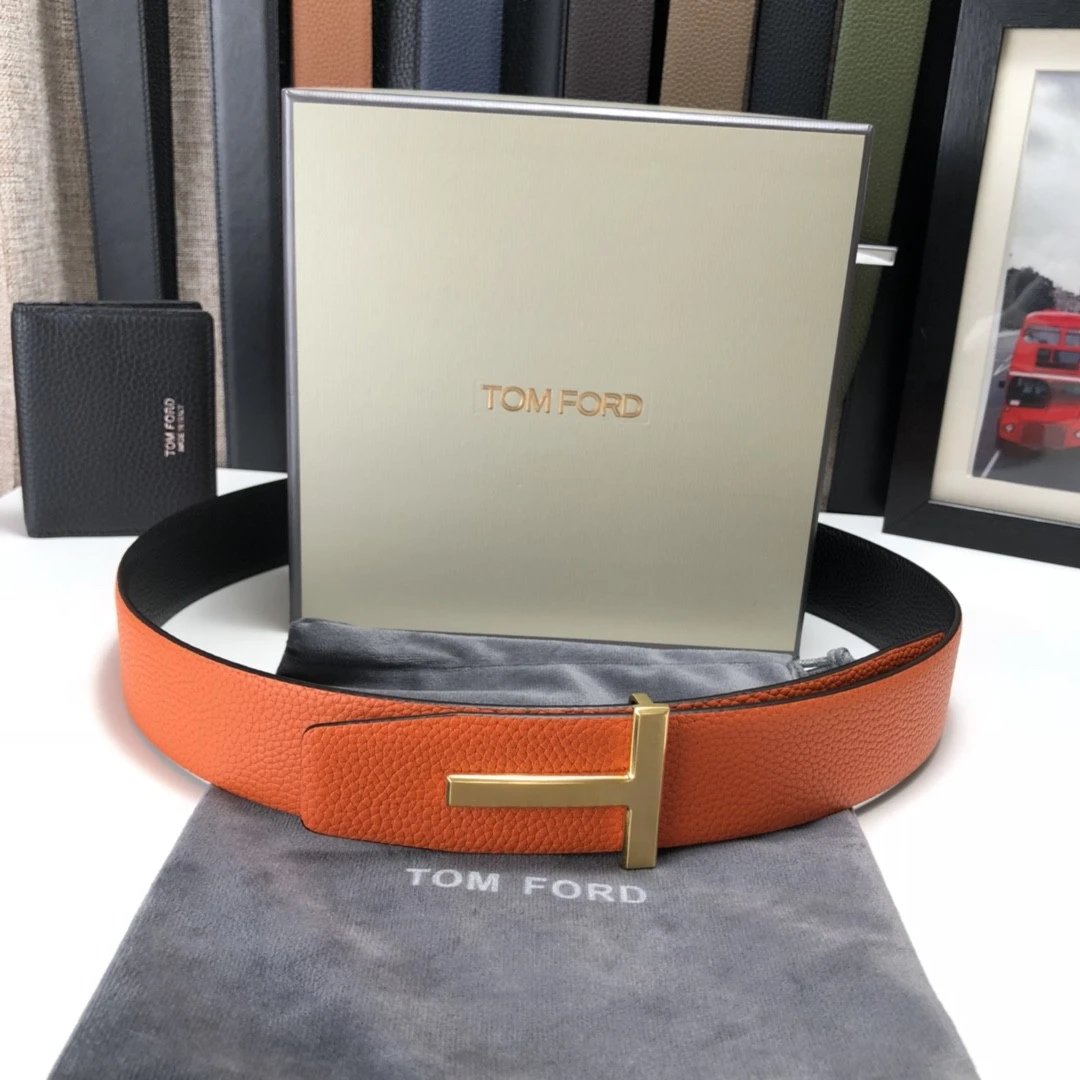Style 20: Orange Leather - Gold Buckle
