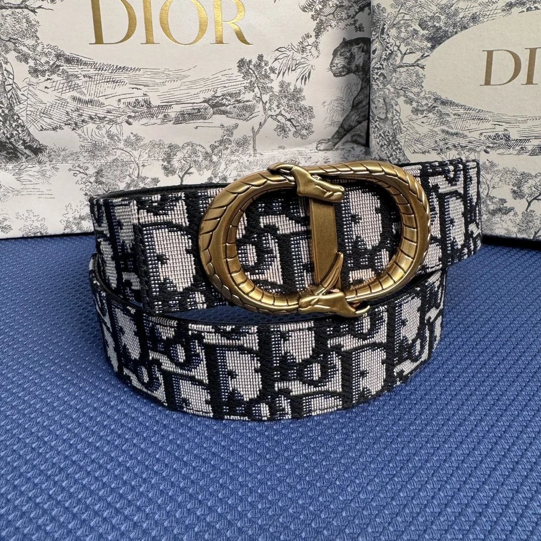 No. 34 - Blue Fabric / Antique Gold Buckle 3