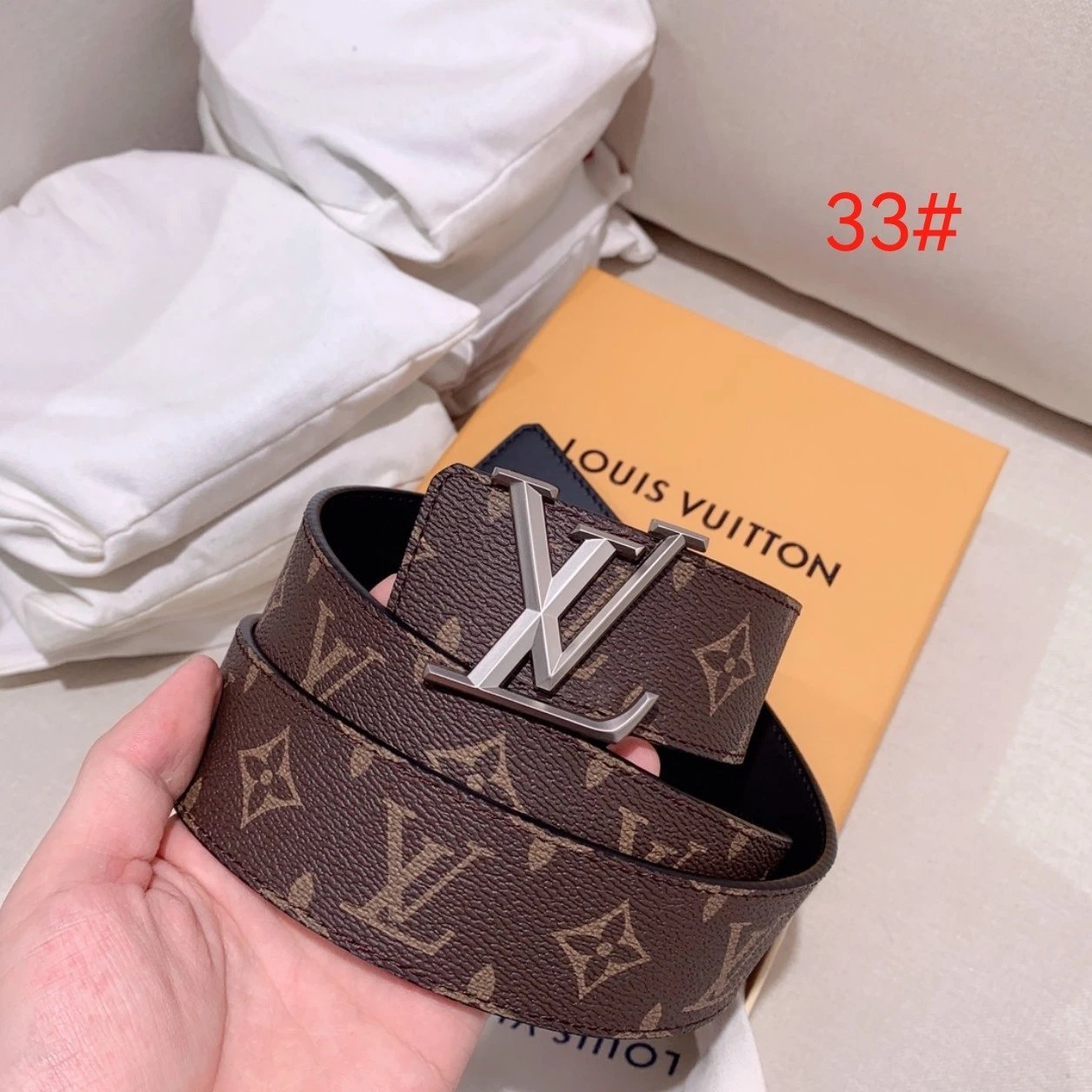 33# 老花带身/亚银色扣