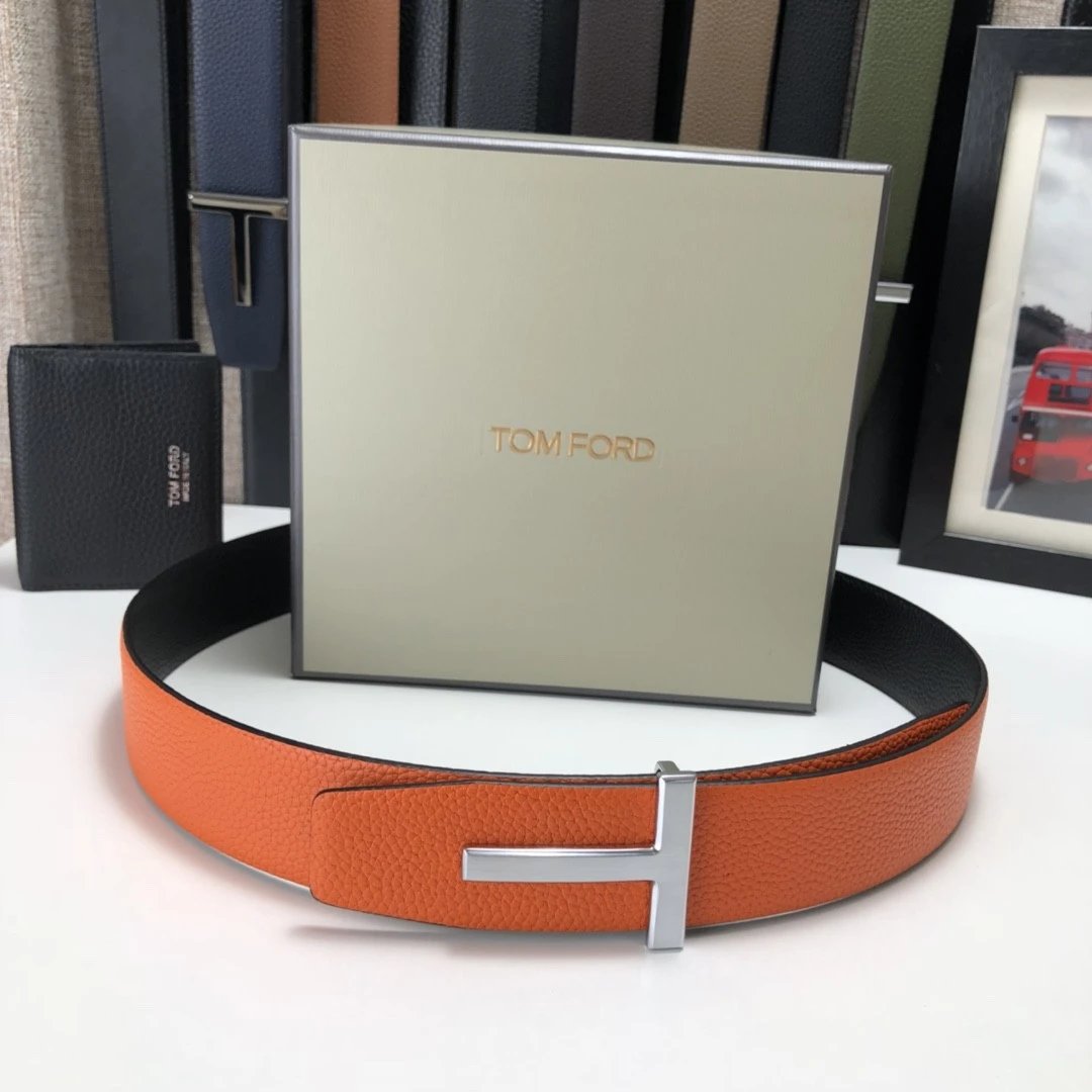 Style 19: Orange Leather - Silver Buckle