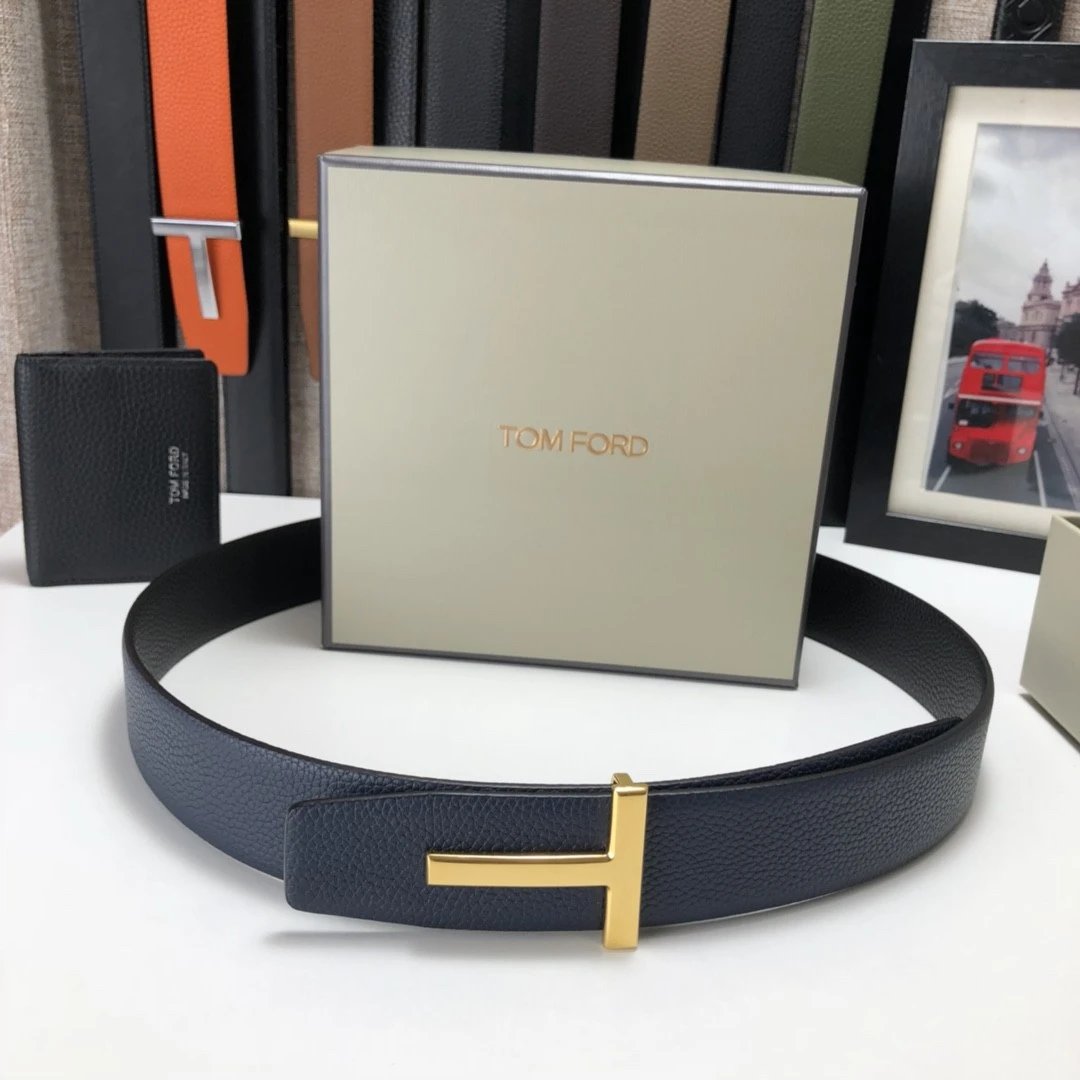 Style 17: Blue Leather - Gold Buckle