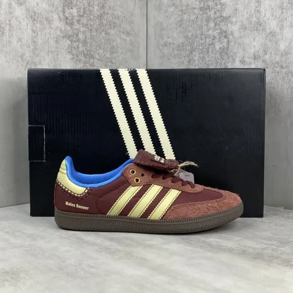 Adidas Originals Samba Wales Bonner Burgundy Yellow Blue Sneakers - 1