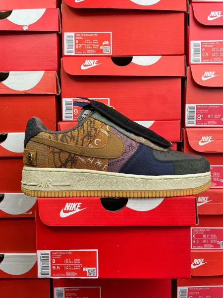 Nike x Travis Scott Air Force 1 Low 'Cactus Jack' Multicolor Sneakers - 1