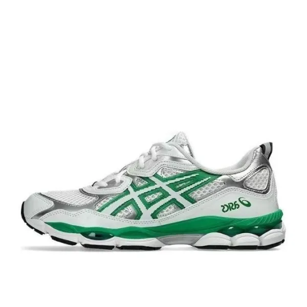 Asics Gel-Kayano 14 White Green Silver Running Shoes - 1