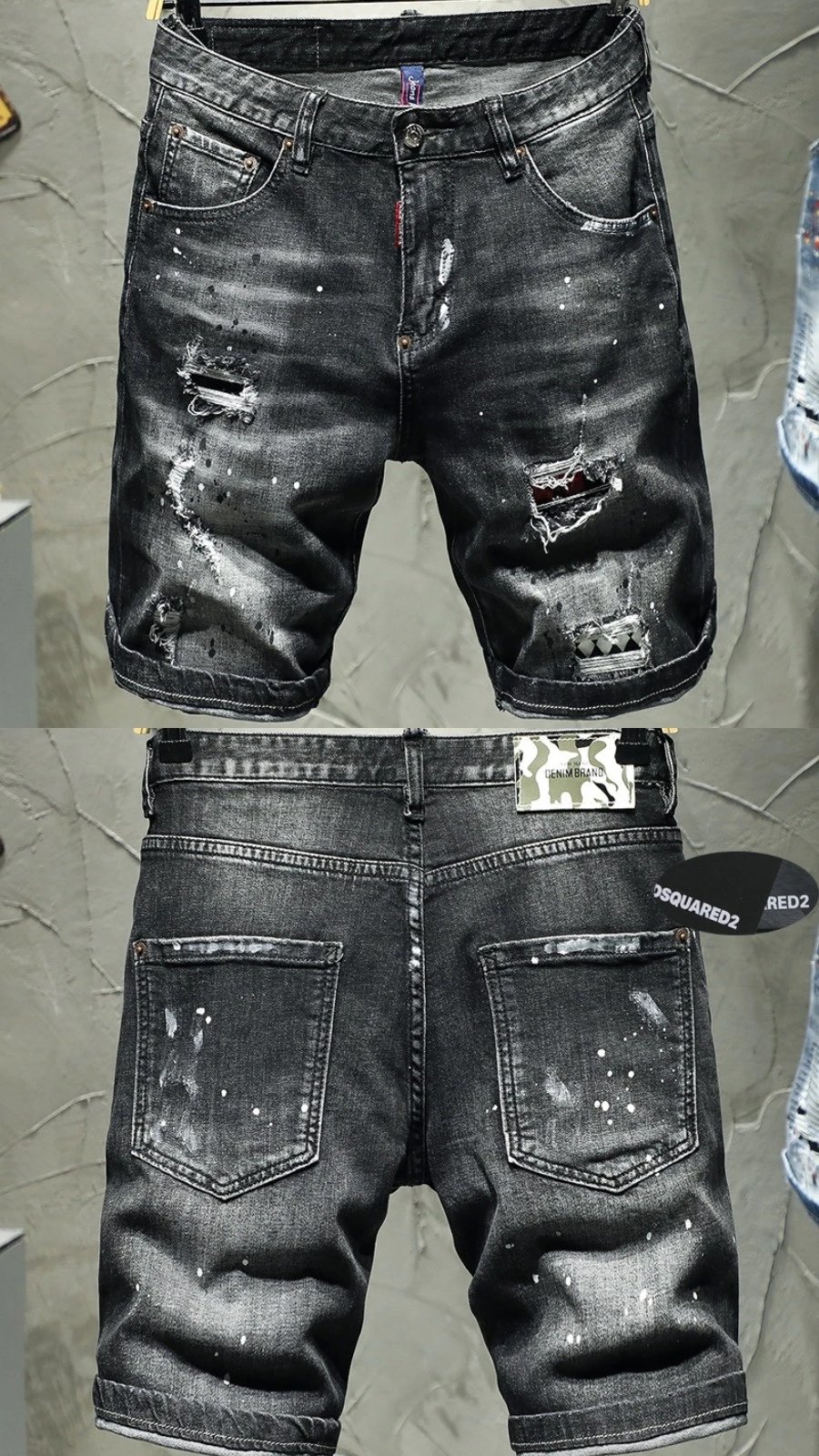 Dsquared2 Paint Splatter Distressed Skinny Jeans Blue - 21