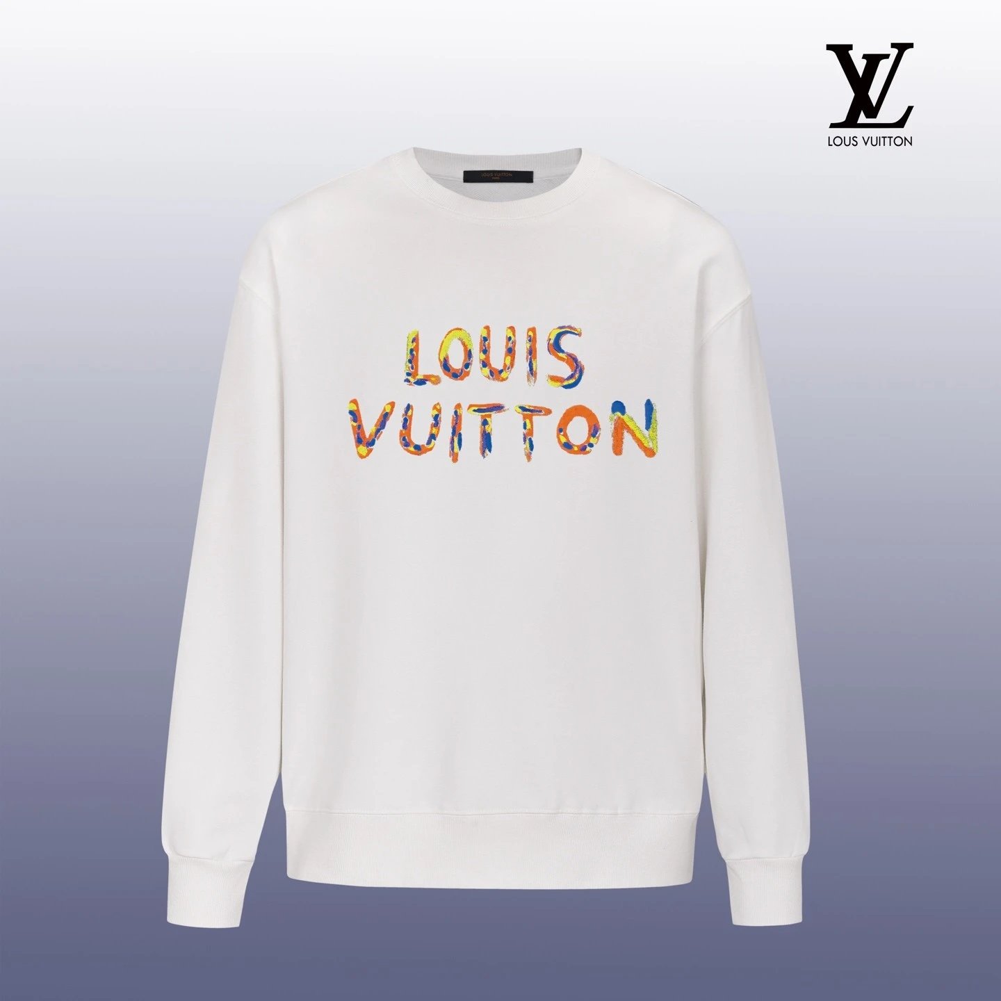 【Original Order & Two Colors】LY Fall/Winter New Collection Front & Back Printed Logo Oversized Drop Shoulder 400g Pure Cotton Crewneck Sweatshirt Unisex Couple Matching Solid Color Men's Fall/Winter Long Sleeve Minimalist Fashion Casual Versatile Home Sweatshirt Top Classic British European Station Top High-End Big Brand Menswear Polaris High-Quality