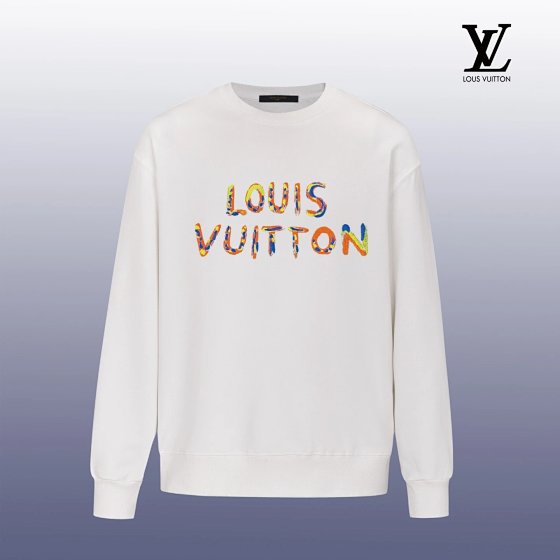 【Original Order & Two Colors】LY Fall/Winter New Collection Front & Back Printed Logo Oversized Drop Shoulder 400g Pure Cotton Crewneck Sweatshirt Unisex Couple Matching Solid Color Men's Fall/Winter Long Sleeve Minimalist Fashion Casual Versatile Home Sweatshirt Top Classic British European Station Top High-End Big Brand Menswear Polaris High-Quality
