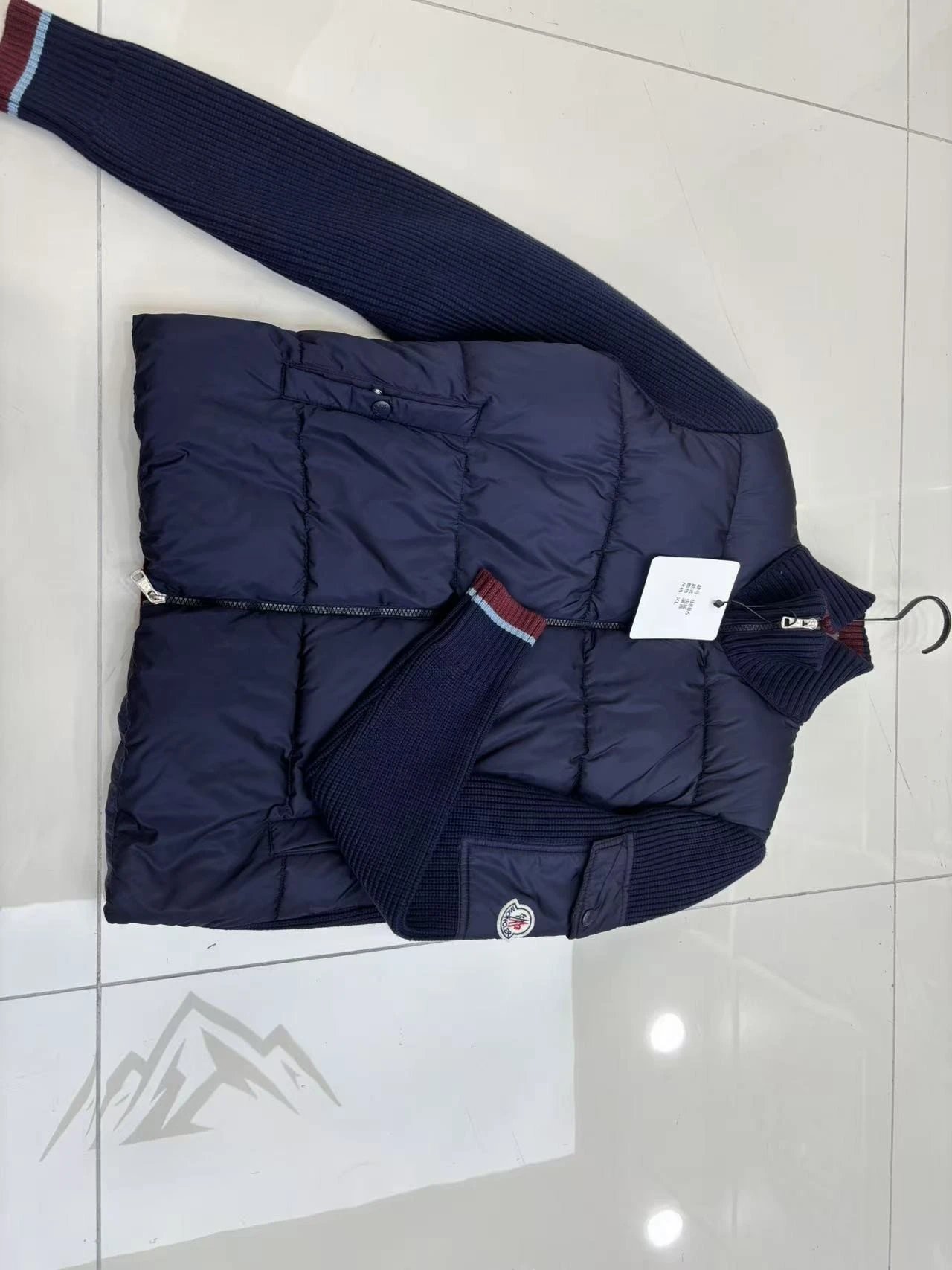 MONCLER Blue Knitted Sleeve
