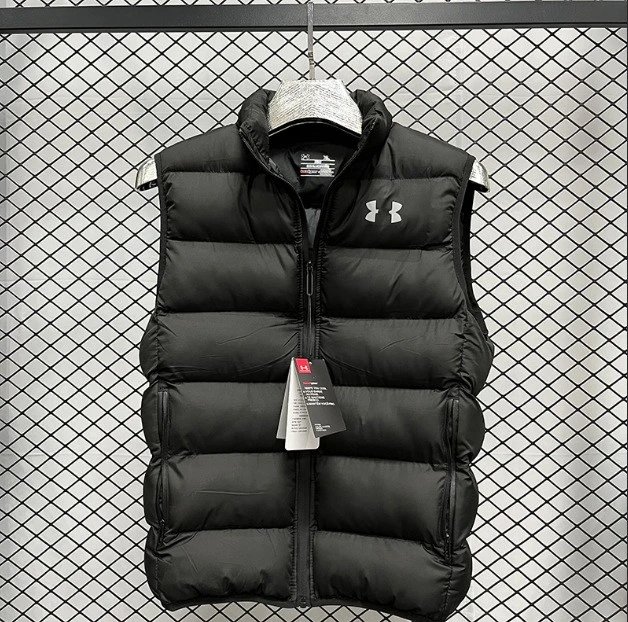 Paris Saint-Germain Vests Quilted puffer vest with stand collar — J1 Under Armour