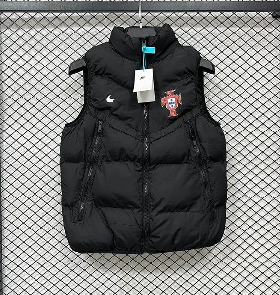 Paris Saint-Germain Vests Quilted puffer vest with stand collar — J 3308 Portugal