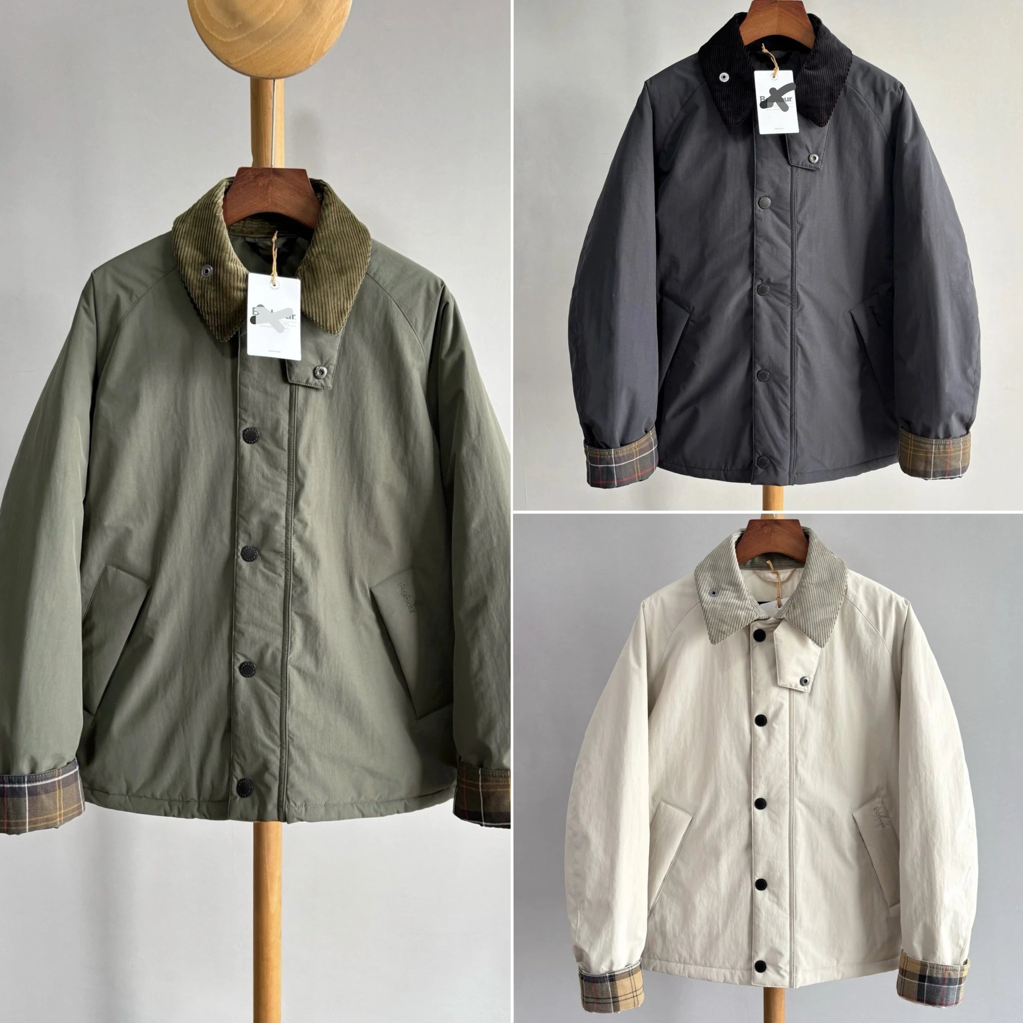 【韩东君 于和伟同款】Barbour Transport厚款无蜡棉服男女同款翻领外套