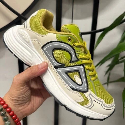 Dior Saucony Dior Saucony x Dior Collaboration Sneakers in Lime Green and Cream Green