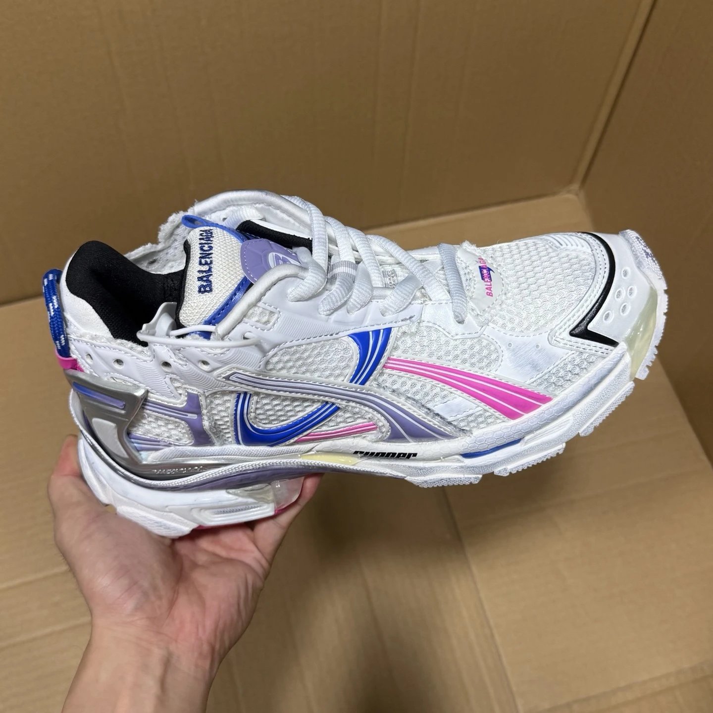 White Multicolor Pink