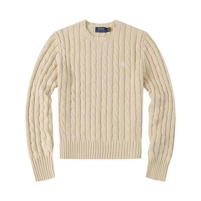 Sweater Low Neck-Beige