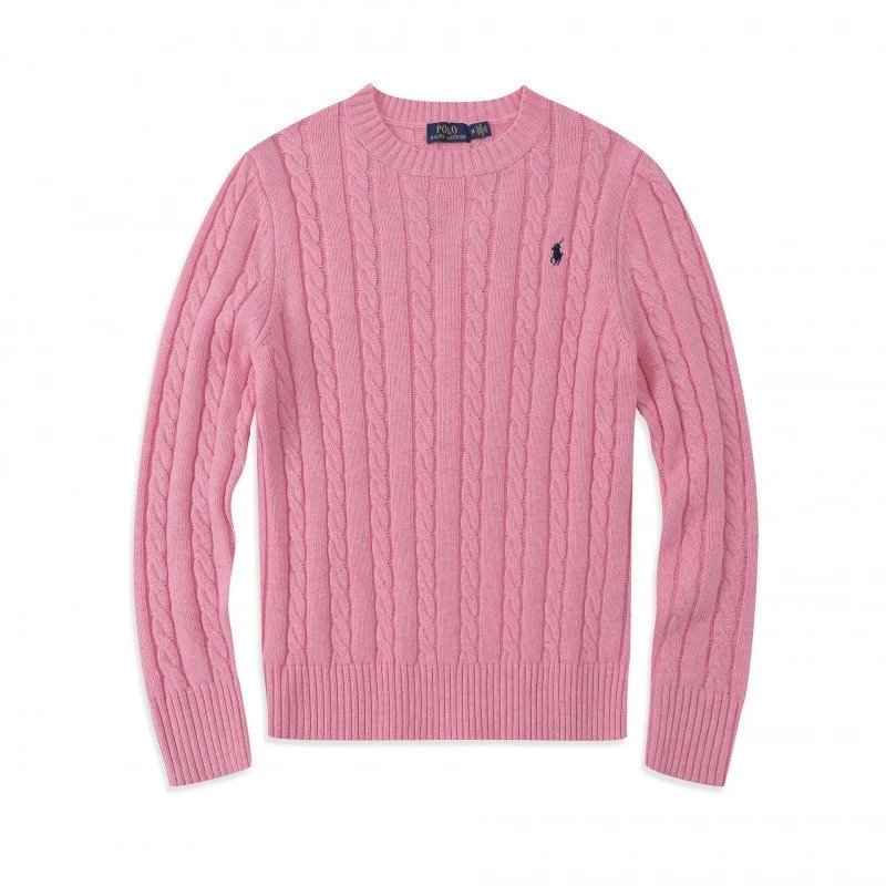 Sweater Low Neck-Pink