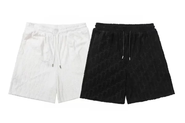 Dior Oblique Jacquard Shorts in White and Black - 1