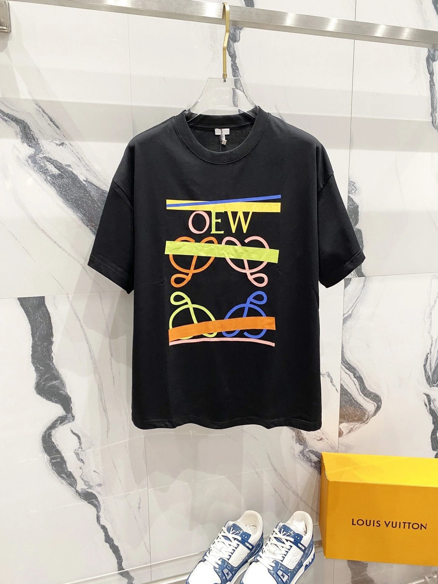 Loewe x OEW Graphic Print Black T-Shirt - 1