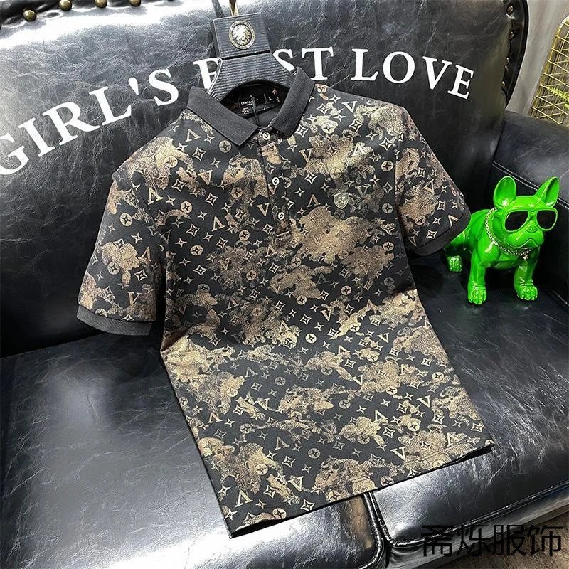 Louis Vuitton Monogram Camo Print T-Shirt Gray - 27