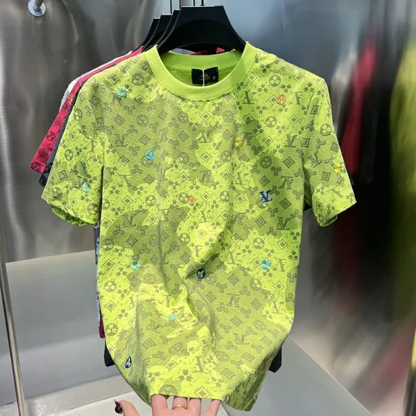 Louis Vuitton Monogram Floral Neon Green T-Shirt - 1