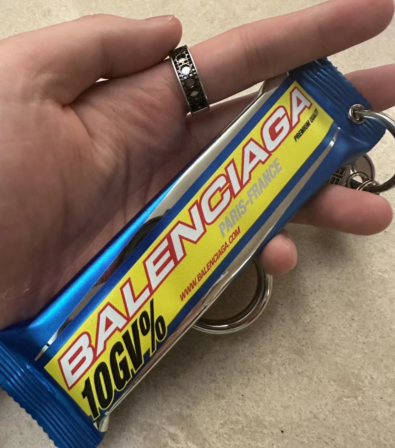 Bal New Energy Bar Pendant/Key Chain Milk Tea Money for Trend/Large Key Ring with Lettering in Stock and Ready to Ship, 1xx Version