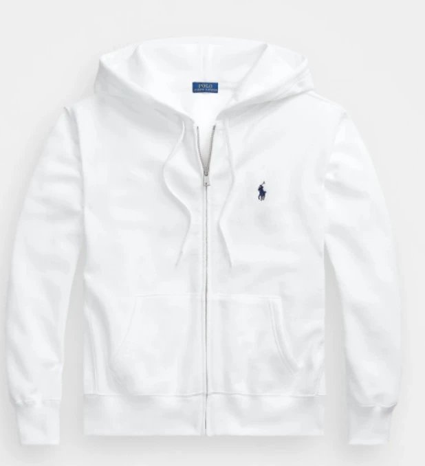 White rope zipper with white black label