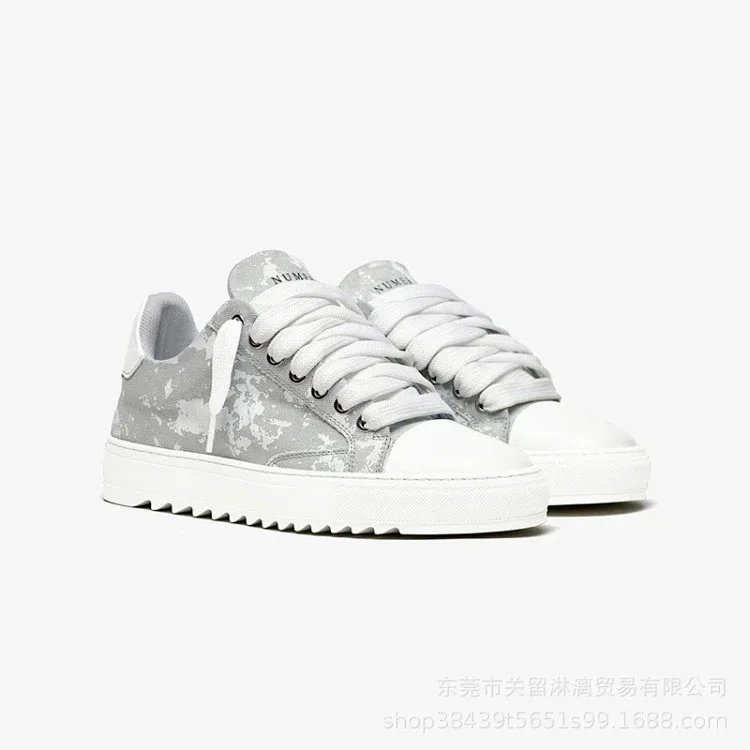In Stock 2026 New Arrival Numeris Men's Casual Shoes, Serrated Thick Sole Comfortable Casual Shoes, Black and White Contrast
