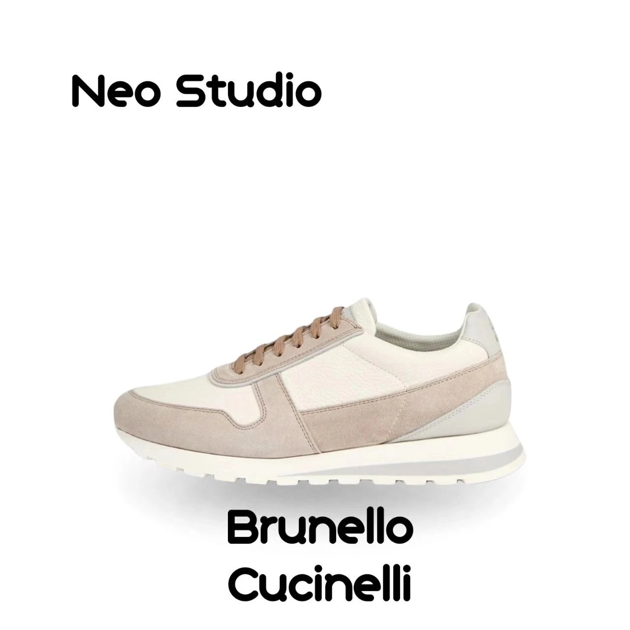 Coming Soon: Brunello Cucinelli Round-Toe Lace-Up Paneled BC Sneakers