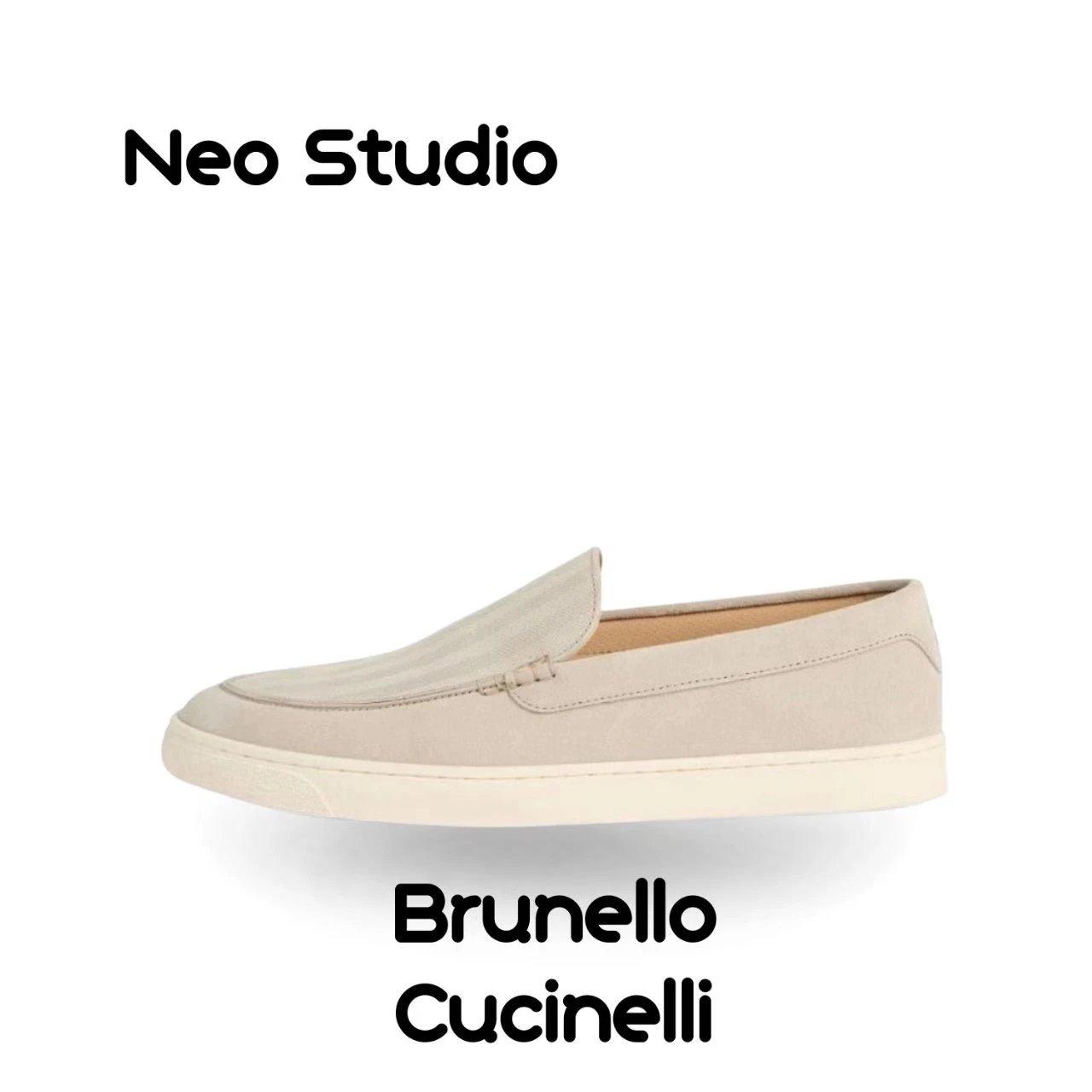 Brunello Cucinelli Suede Herringbone BC Loafers / Blake Stitch Construction / Understated Luxury