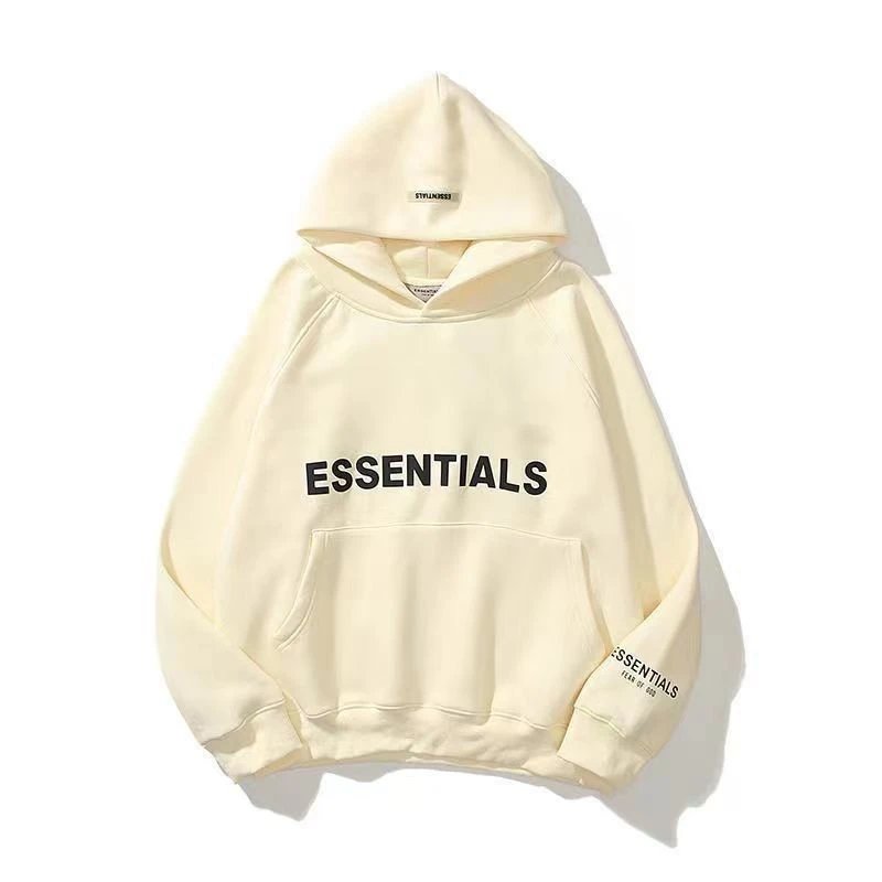 Fear of God Essentials Hoodie Logo Cream