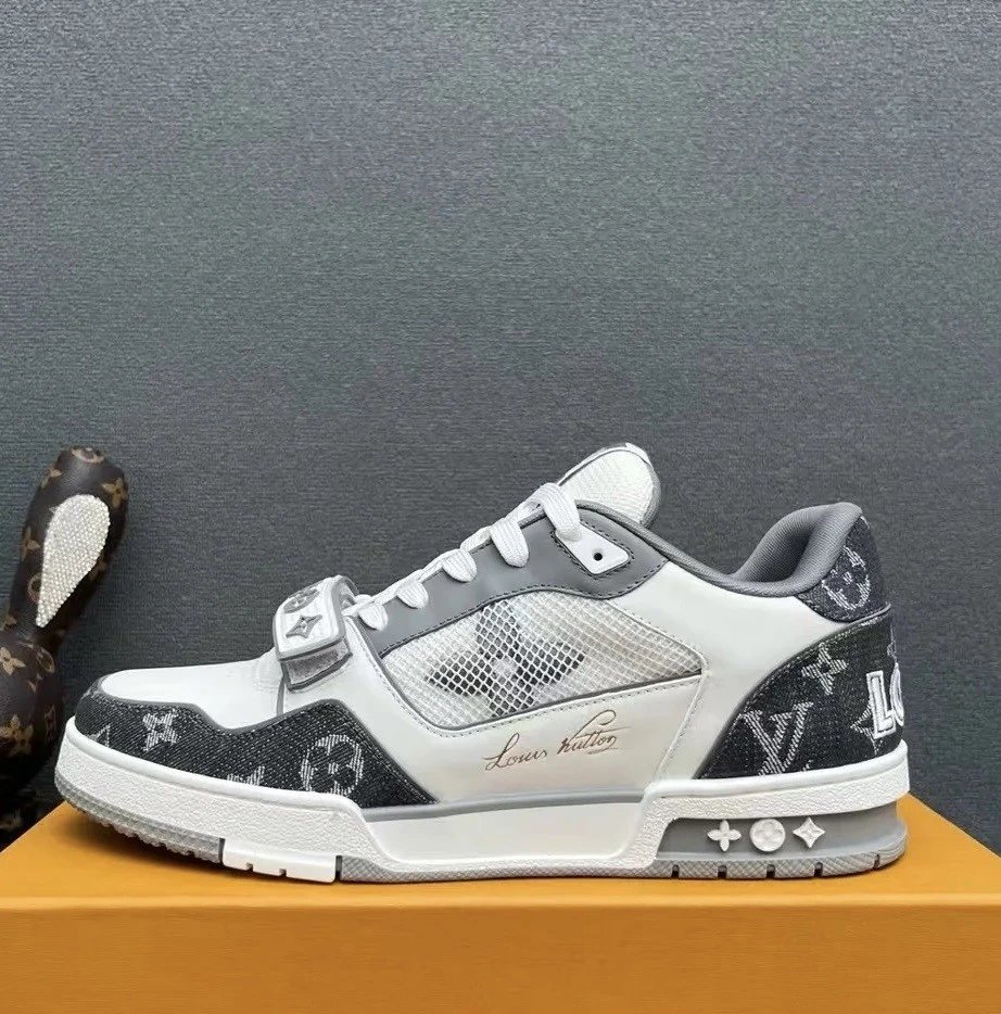 Louis Vuitton Trainer Low Monogram Denim Grey