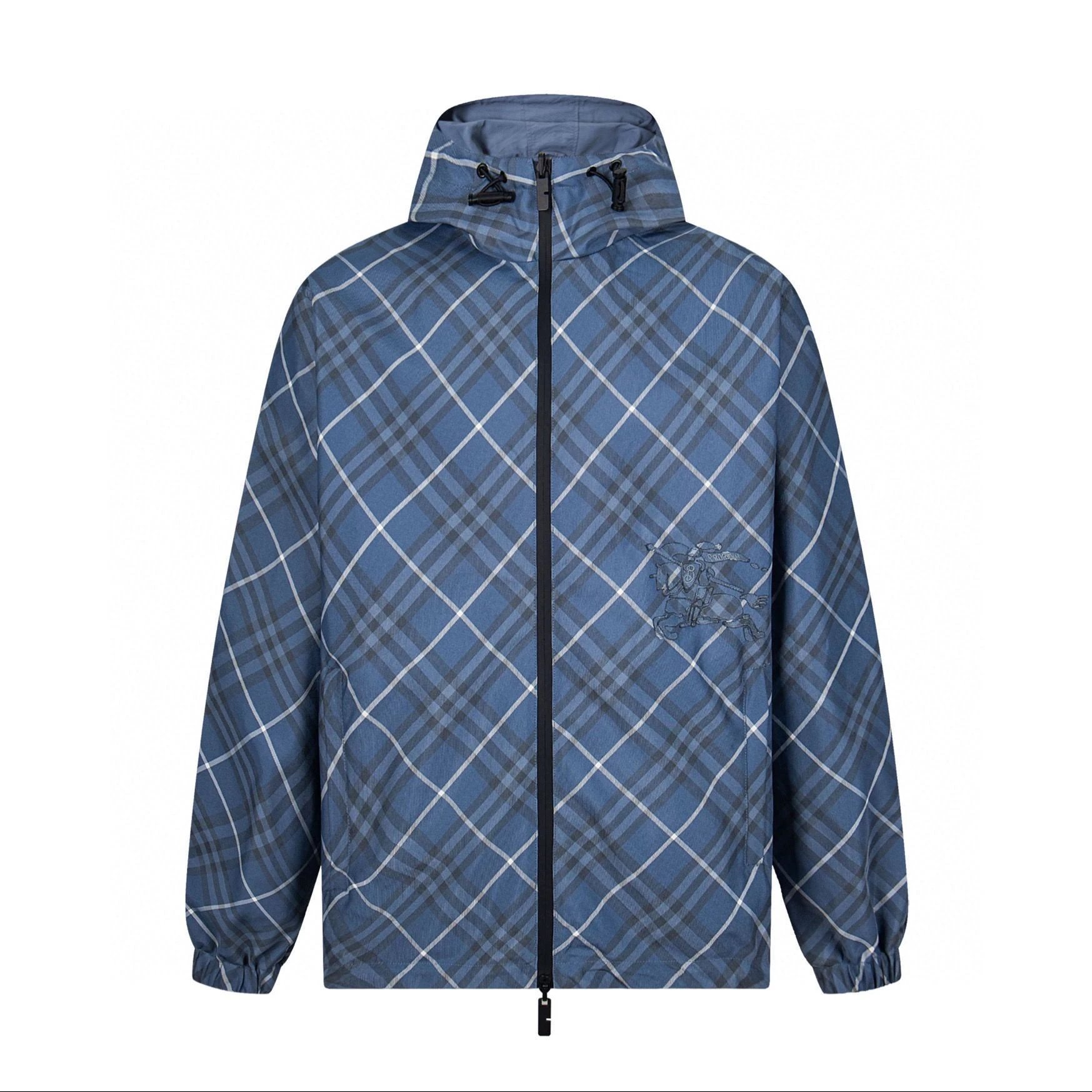 Burberry Windbreaker Reversible Check E-canvas Hooded Jacket