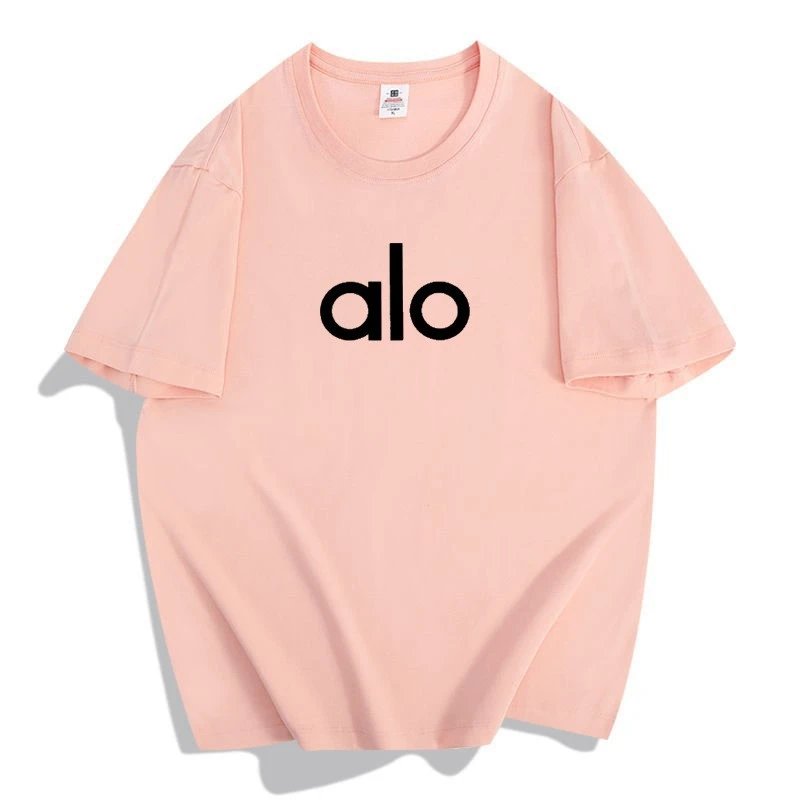 Alo Yoga Letter-Print Short-Sleeve T-Shirt - rep koszulki