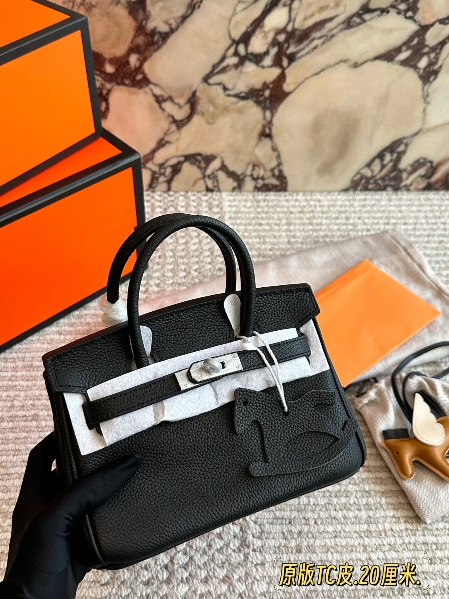 H家Birkin 20 银扣 TC牛皮迷你铂金包手提包单肩斜挎包 女包