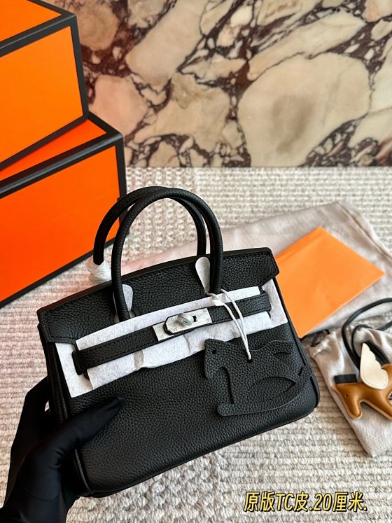 H家Birkin 20 银扣 TC牛皮迷你铂金包手提包单肩斜挎包 女包