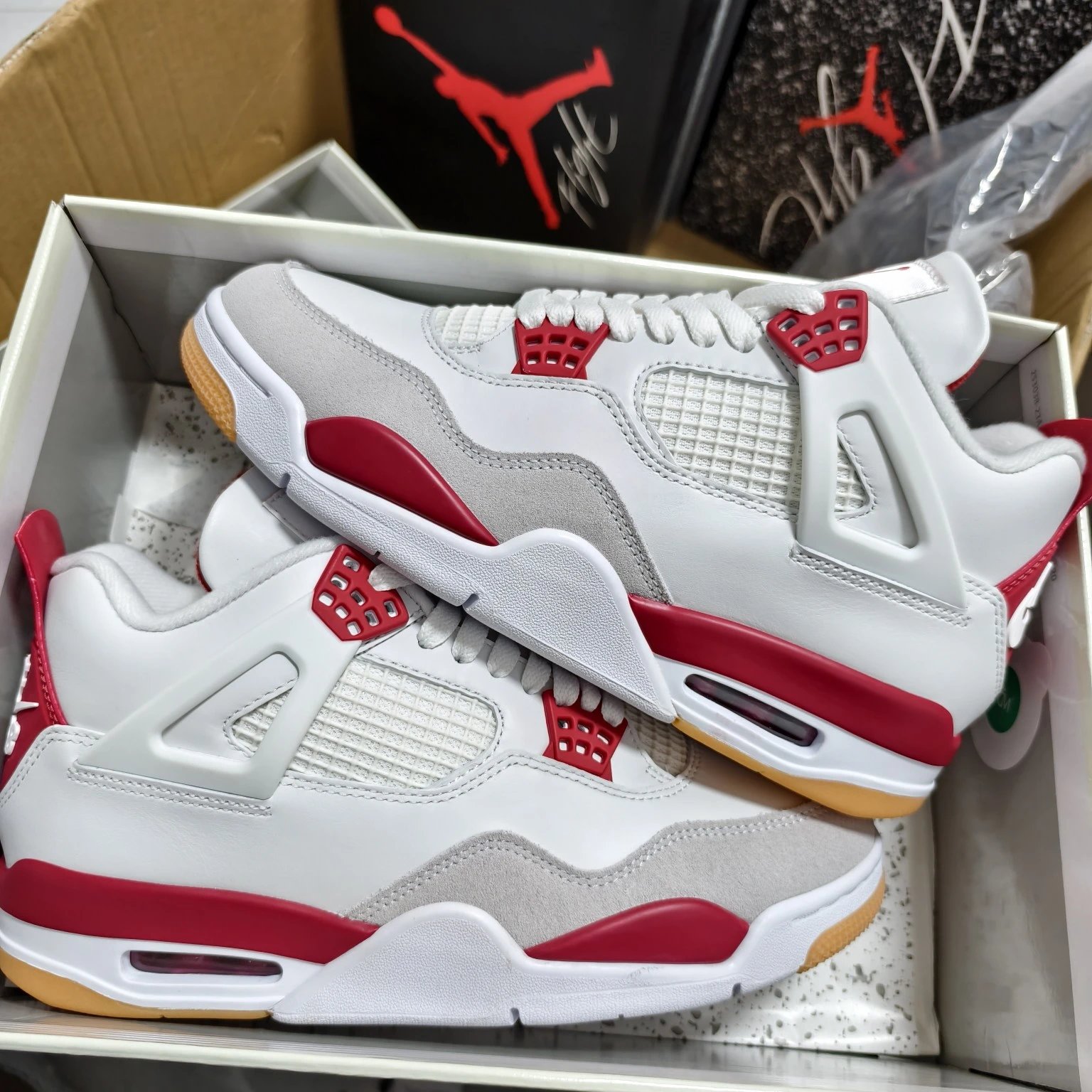 UVW Batch! Air Jordan 4 Retro 'White Cement' Colorway! Sizes 36-48.5! Super Value Special Offer! Crafted Entirely with Full-Grain Leather! Unbeatable at This Price! DR5415-106
