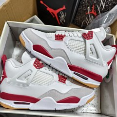 UVW Batch! Air Jordan 4 Retro 'White Cement' Colorway! Sizes 36-48.5! Super Value Special Offer! Crafted Entirely with Full-Grain Leather! Unbeatable at This Price! DR5415-106