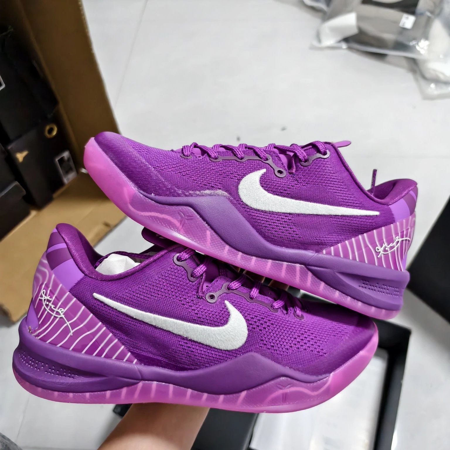 SC Original Batch! Kobe 8 EYBL Purple GX Same Data! Silhouette Dominates World-Destroying S2 Batch! Sizes 39-47.5 HJ7265-500