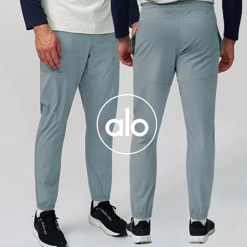 Aloyoga men's sports quick drying breathable ankle pants, golf outdoor hiking casual pants
