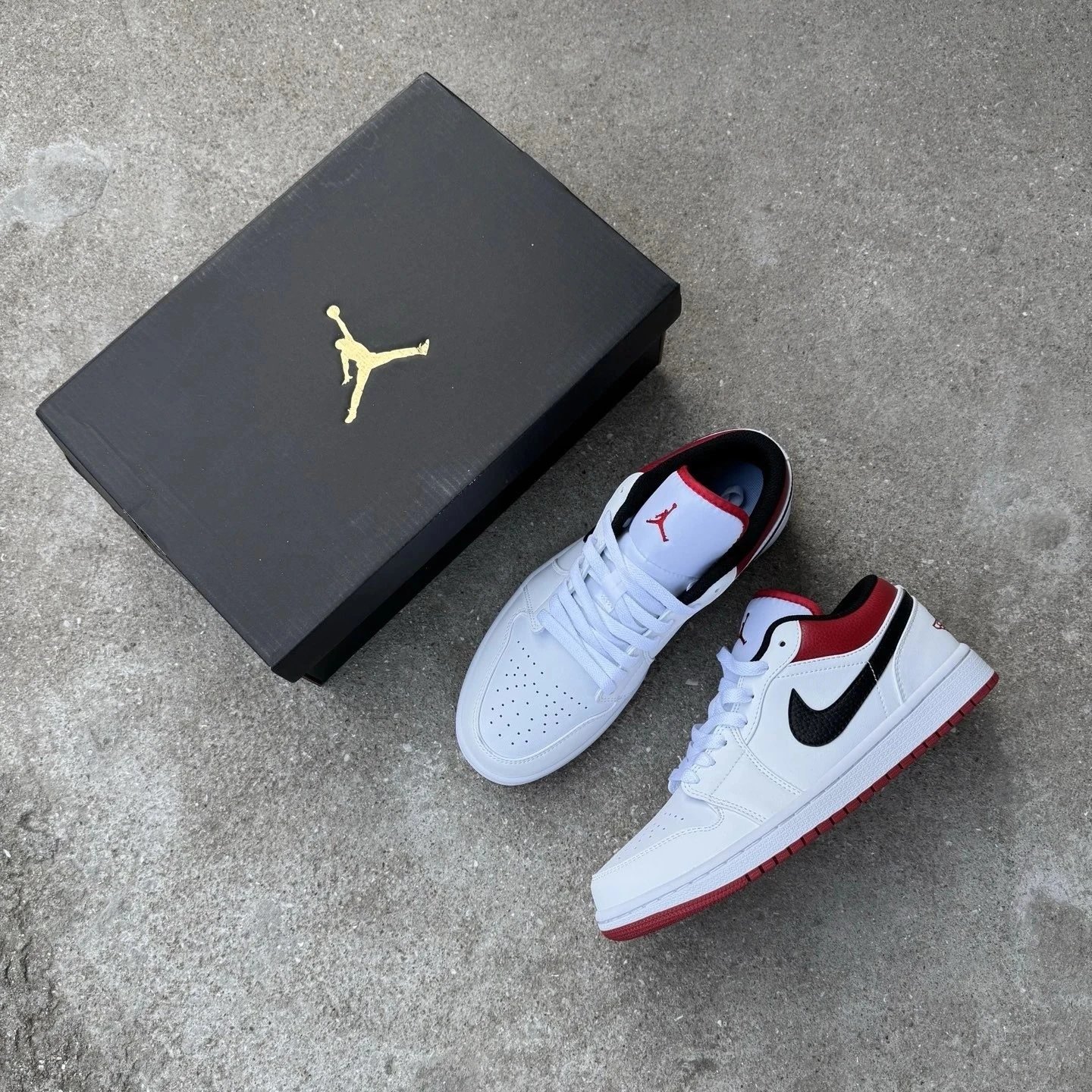 AJ1 Low White Red In Stock High-Quality Version 24hr Fast Shipping with Instant Tracking