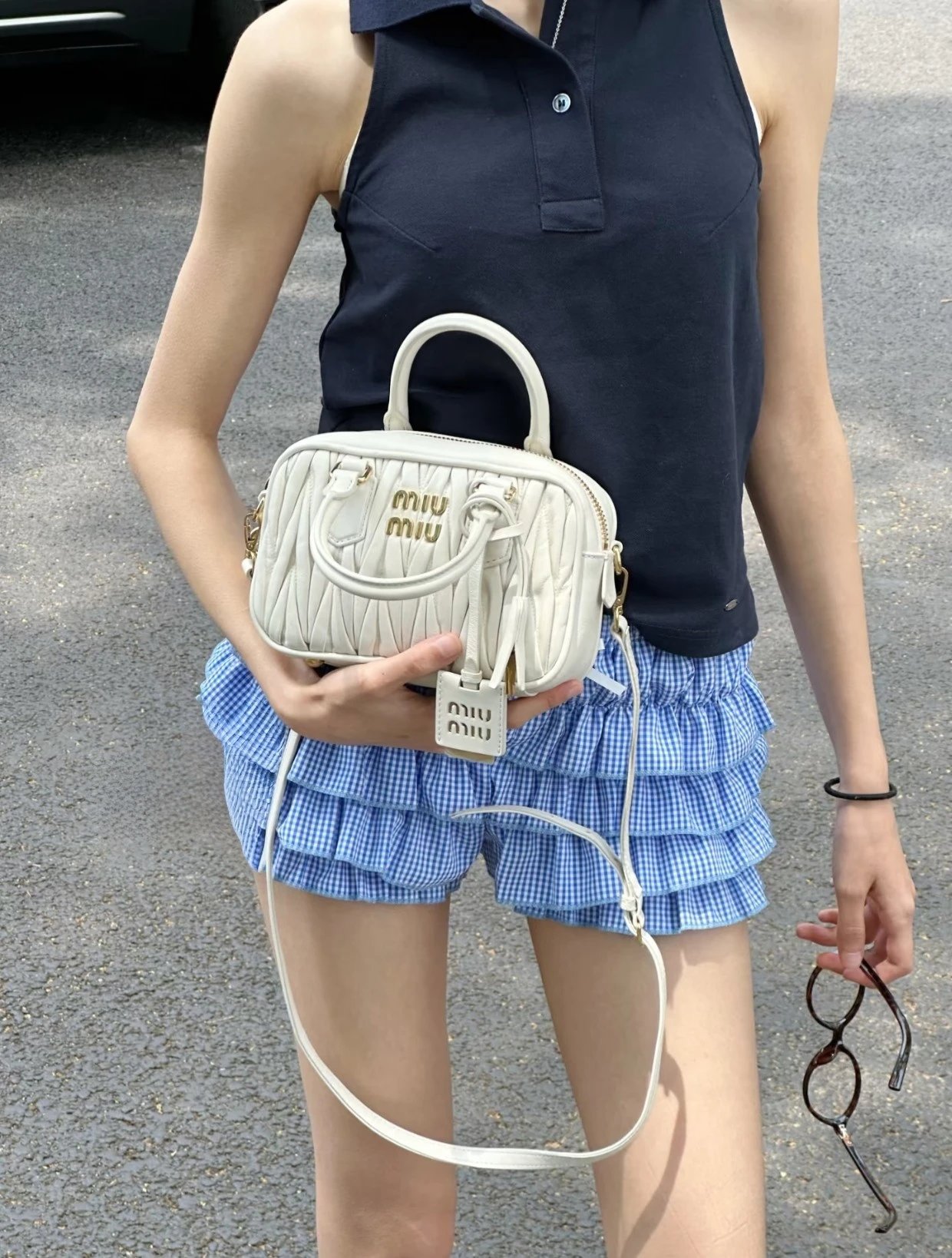 MIU MIU   Arcadie Matelassé Shoulder & Crossbody Bag