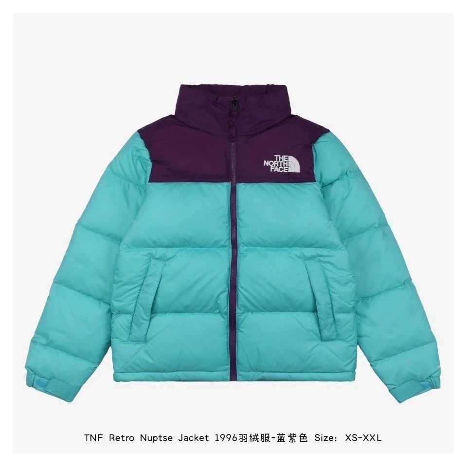 【现货】新款爆款秒发The North Face/北面 Retro Nuptse Jacket 1996羽绒服-蓝紫色网红同款高质量男女同款