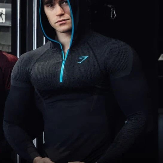 Black Hooded Compression Top