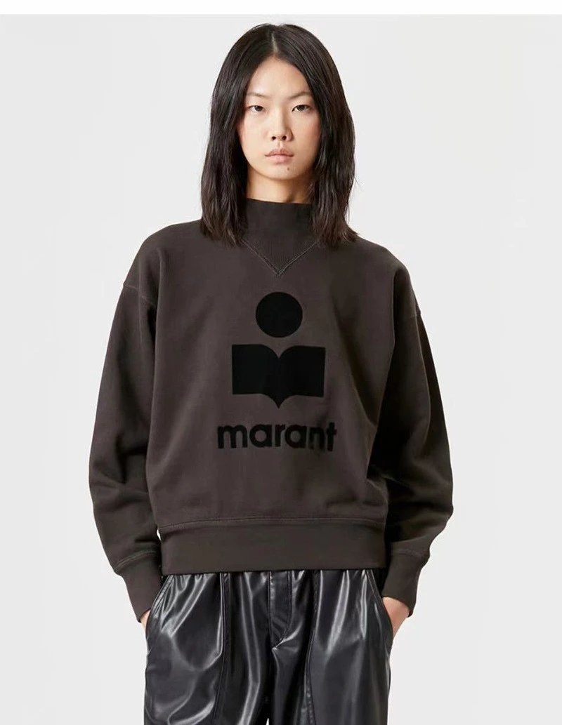 Marant Logo Print Crewneck Sweater Black