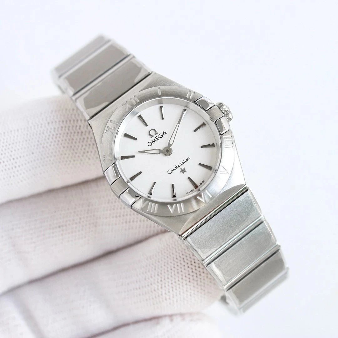 Omega Constellation Series 28mm Swiss Quartz Wristwatch for Women